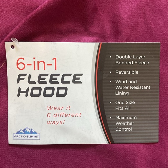 6 in 1 Fleece Hood new with tag - Picture 4 of 5
